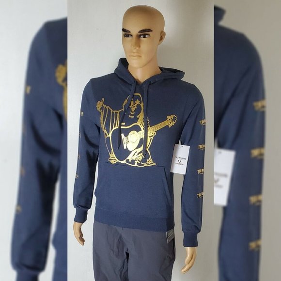 True Religion Other - TRUE RELIGION LOUNGEWEAR HODDIE MEN' GUITAR BUDDHA LOGO/ICON NAME ON SLEEVE SZ L